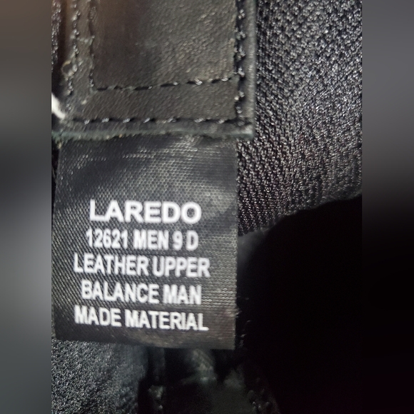 Laredo Mens Mccomb Round Toe Casual Boots Mid Calf - Black - Size 9 D - Picture 15 of 16
